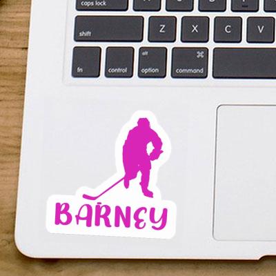 Hockey Player Sticker Barney Gift package Image