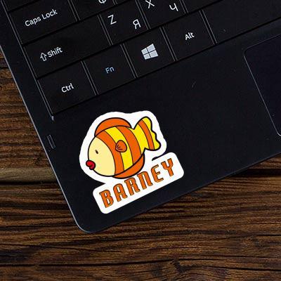 Fish Sticker Barney Laptop Image