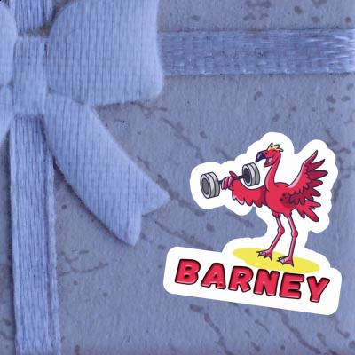 Weight Lifter Sticker Barney Gift package Image