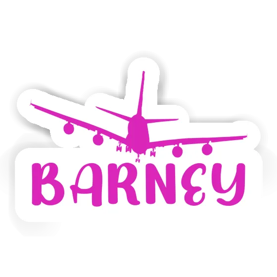 Sticker Airplane Barney Notebook Image