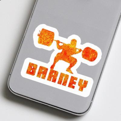 Sticker Barney Weightlifter Laptop Image