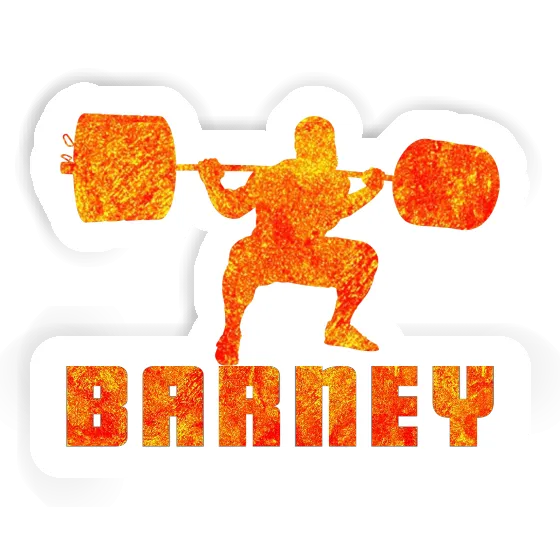 Sticker Barney Weightlifter Notebook Image