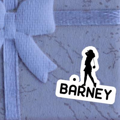 Sticker Golfer Barney Image