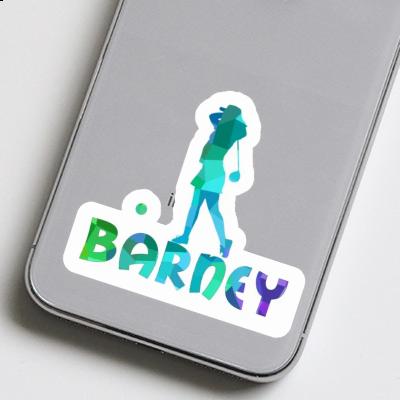 Sticker Barney Golfer Image