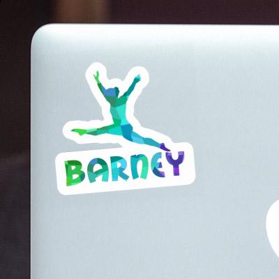 Gymnast Sticker Barney Laptop Image