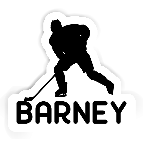 Sticker Hockey Player Barney Image