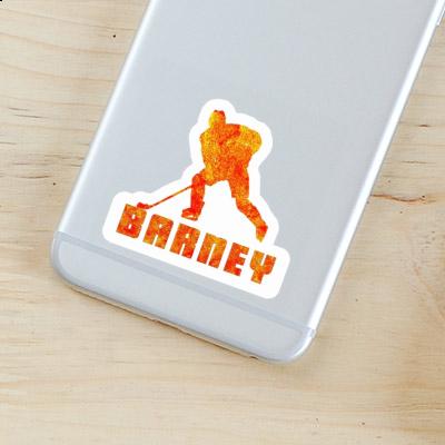 Aufkleber Eishockeyspieler Barney Laptop Image