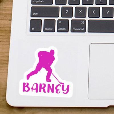 Hockey Player Sticker Barney Notebook Image