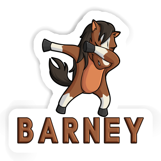 Dabbing Horse Sticker Barney Laptop Image