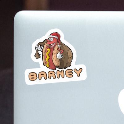 Sticker Barney Hot Dog Notebook Image