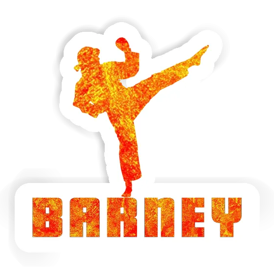 Sticker Barney Karateka Notebook Image