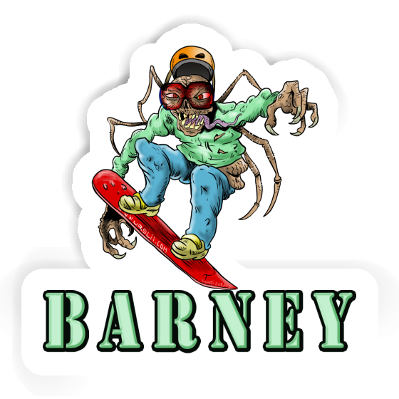 Snowboarder Sticker Barney Gift package Image