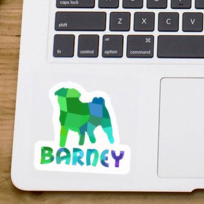 Barney Sticker Pug Laptop Image