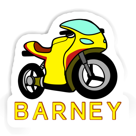 Sticker Barney Motorbike Notebook Image