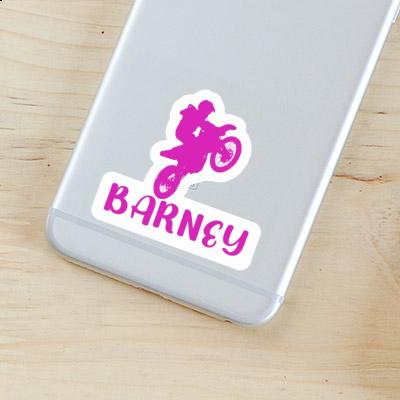 Motocross Rider Sticker Barney Notebook Image