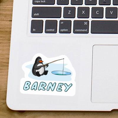 Barney Sticker Fishing Penguin Image