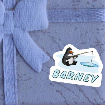 Barney Sticker Fishing Penguin Laptop Image