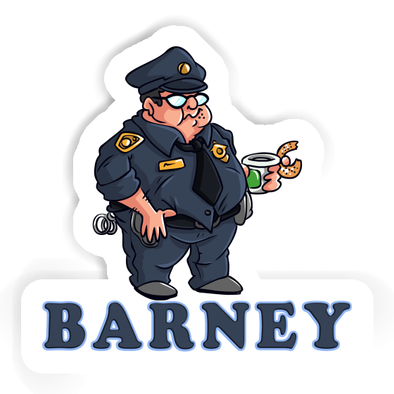 Sticker Police Officer Barney Notebook Image