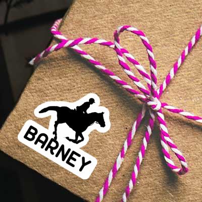 Sticker Barney Horse Rider Laptop Image