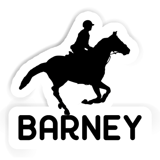 Sticker Barney Horse Rider Notebook Image