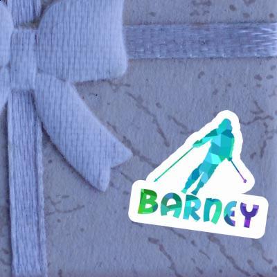 Skieuse Autocollant Barney Image