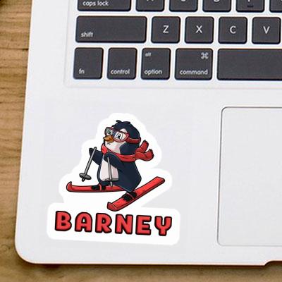 Sticker Skifahrerin Barney Image