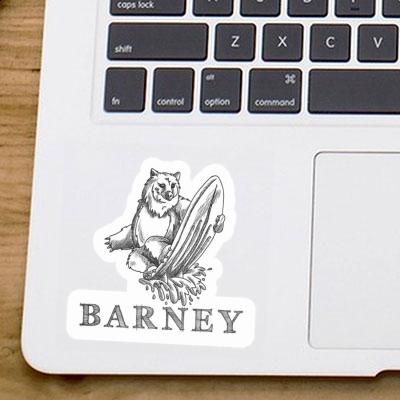 Surfer Sticker Barney Image