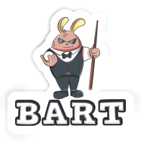 Autocollant Joueur de billard Bart Image