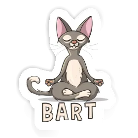 Sticker Bart Yoga Cat Image