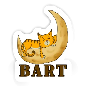 Sticker Katze Bart Image