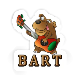 Sticker Guitar Dog Bart Image