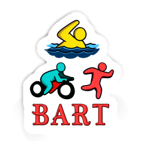 Triathlete Sticker Bart Image
