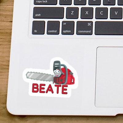 Beate Sticker Chainsaw Laptop Image