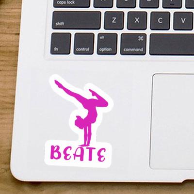 Sticker Beate Yoga Woman Laptop Image