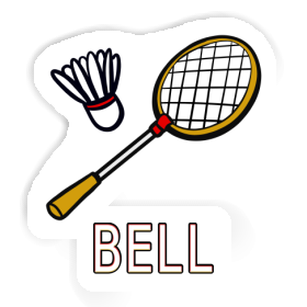 Bell Autocollant Raquette de badminton Image