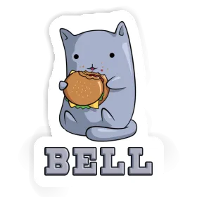 Hamburger-Katze Aufkleber Bell Image