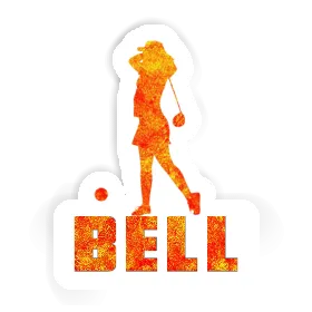 Aufkleber Golferin Bell Image