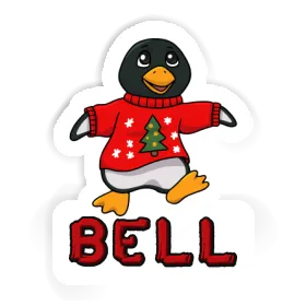 Bell Autocollant Pingouin de Noël Image