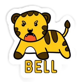 Baby-Tiger Aufkleber Bell Image