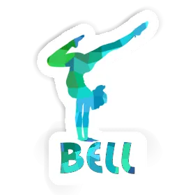 Femme de yoga Autocollant Bell Image