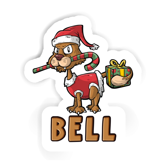 Autocollant Chat de Noël Bell Notebook Autocollant Chat de Noël Bell Gift package Image