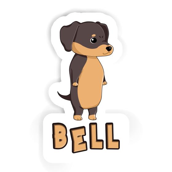 Dachshund Sticker Bell Laptop Image