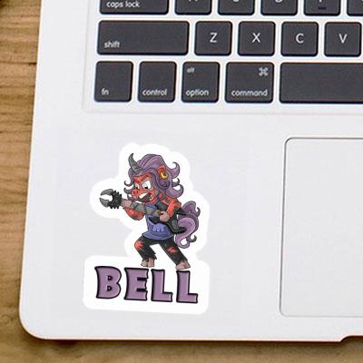 Bell Sticker Rockendes Einhorn Notebook Bell Sticker Rockendes Einhorn Gift package Image