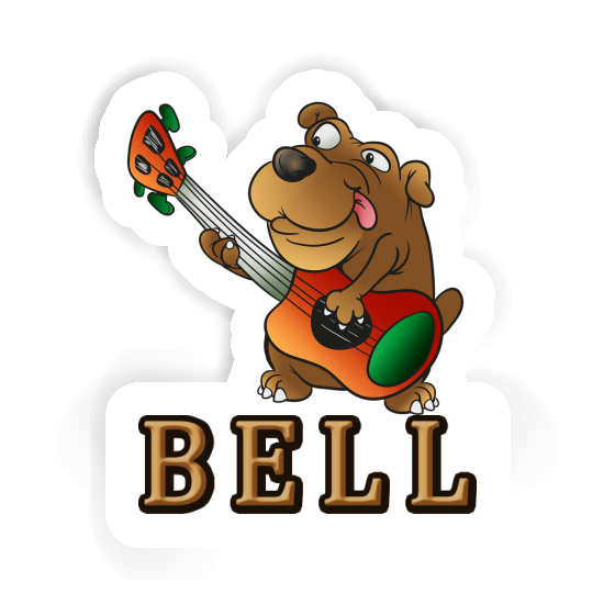 Bell Autocollant Chien guitariste Notebook Image