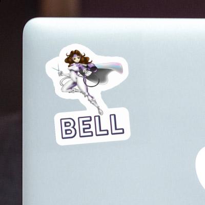Hairdresser Sticker Bell Laptop Image