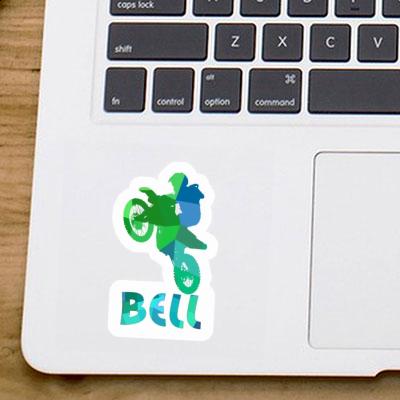 Motocross Rider Sticker Bell Laptop Motocross Rider Sticker Bell Laptop Image