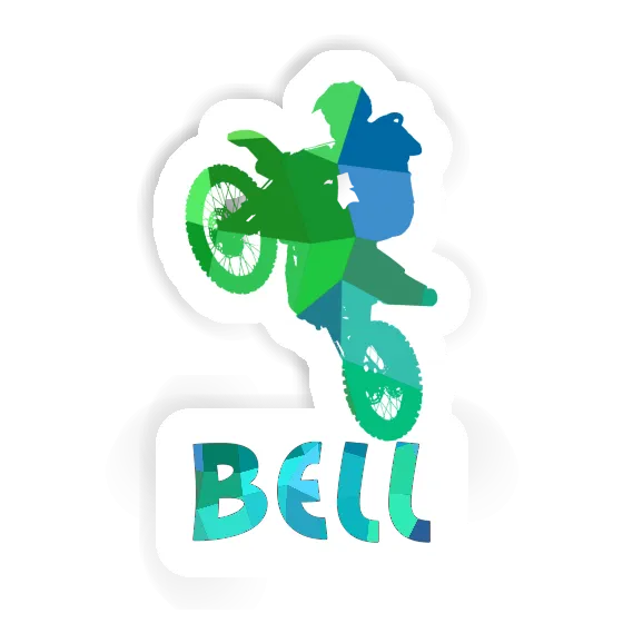 Motocross Rider Sticker Bell Motocross Rider Sticker Bell Image