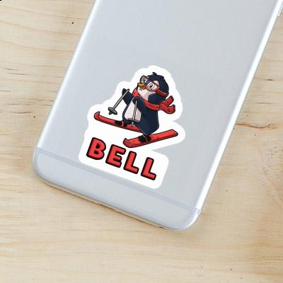 Bell Sticker Skier Bell Sticker Skier Image