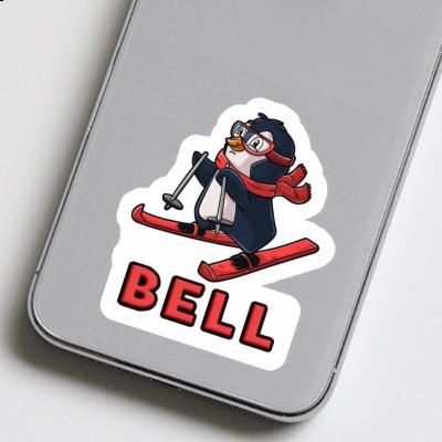 Sticker Skifahrerin Bell Laptop Image