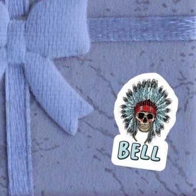 Bell Autocollant Tête de mort indien Notebook Bell Autocollant Tête de mort indien Gift package Image